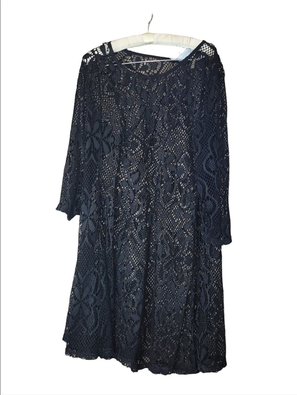 Sheer Crochet Whimsigoth Goth Paragon A-line Dress Or Swimsuit Coverup 2X